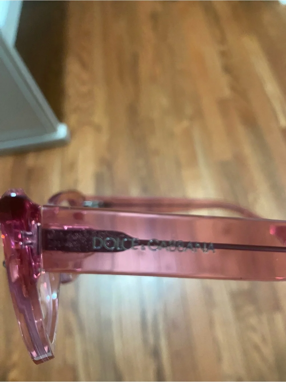 Dolce & Gabbana Transparent Pink Cat-Eye Women's Glasses new without tags